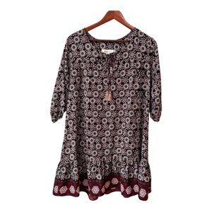 T-Bags Los Angeles Boho Mandala Tunic Dress by MISA Designer NWT. Size L/XL